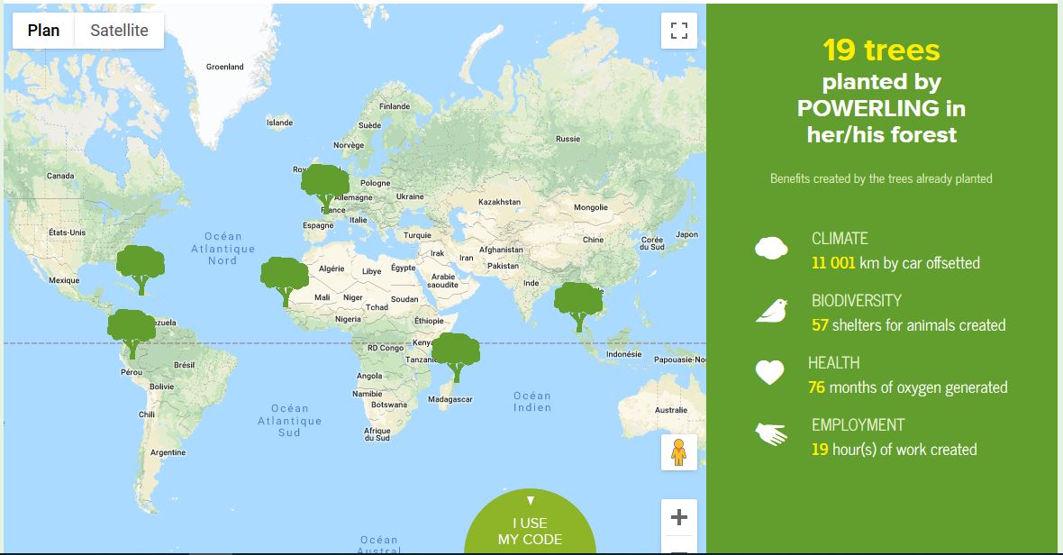 Powerling offers 300 trees to make for a greener 2019
